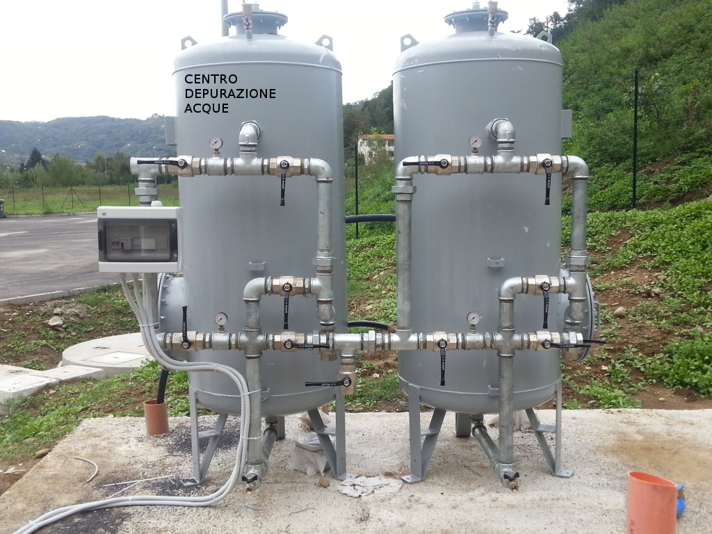 filtro carbone attivo acque scarico pioggia manutenzione Lucca Pisa