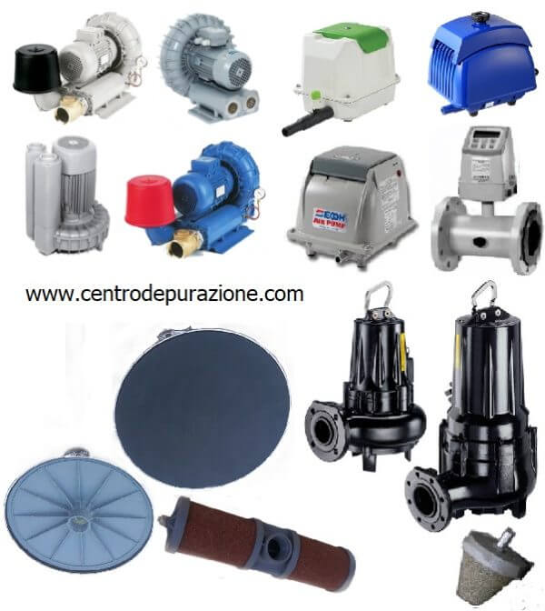 Ricambi per depuratori acqua di scarico